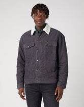 Wrangler Antifit Sherpa Męska Kurtka Sztruksowa Faded Black W441WLXV6